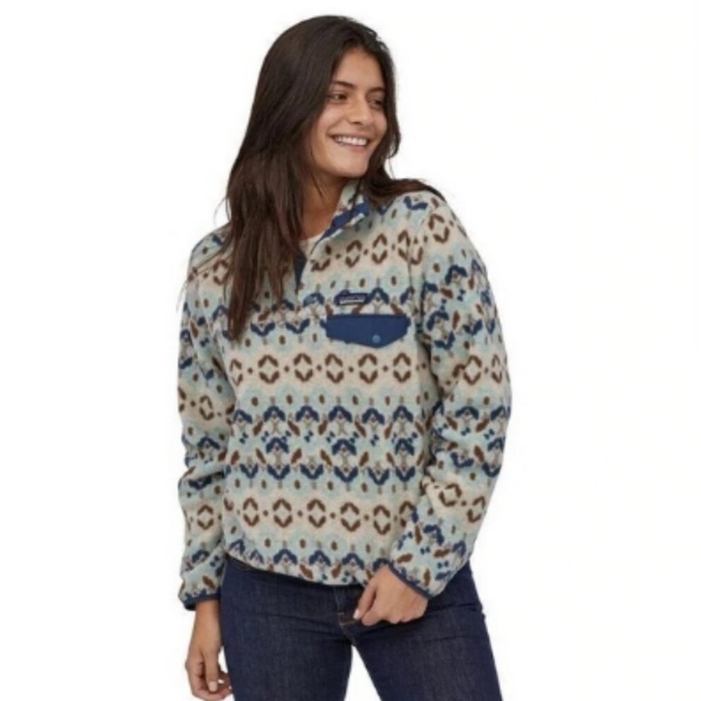 Patagonia Lightweight Synchilla Snap-T Fleece Pullover Tundra Cluster Big Sky